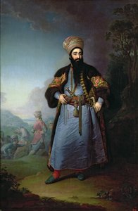 Murtaza-Kuli-Khanin (k.1800) muotokuva persialaisen shaahin Aga-Mahommedin veljen, 1796